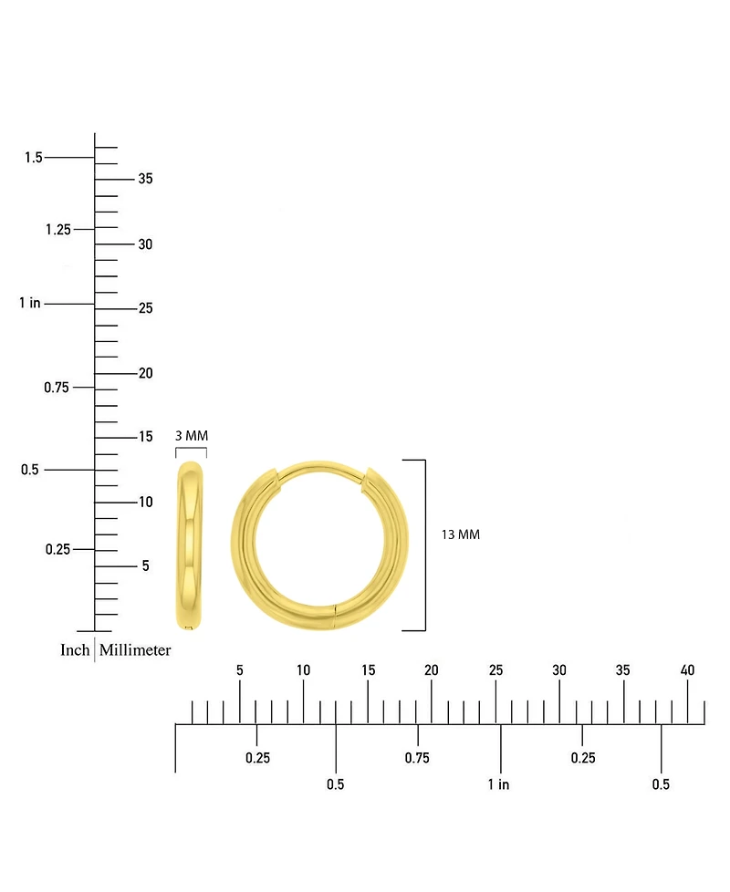 Roxy Waterproof Yellow 13mm Huggie Earrings