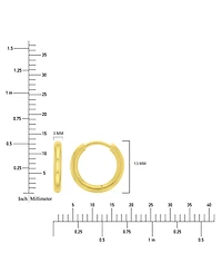 Roxy Waterproof Yellow 13mm Huggie Earrings