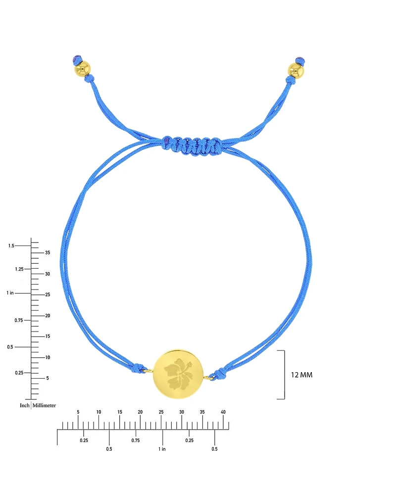 Roxy Waterproof Yellow Hibiscus Adjustable Bracelet