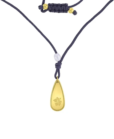 Roxy Waterproof Yellow Hibiscus Pearl Adjustable Necklace
