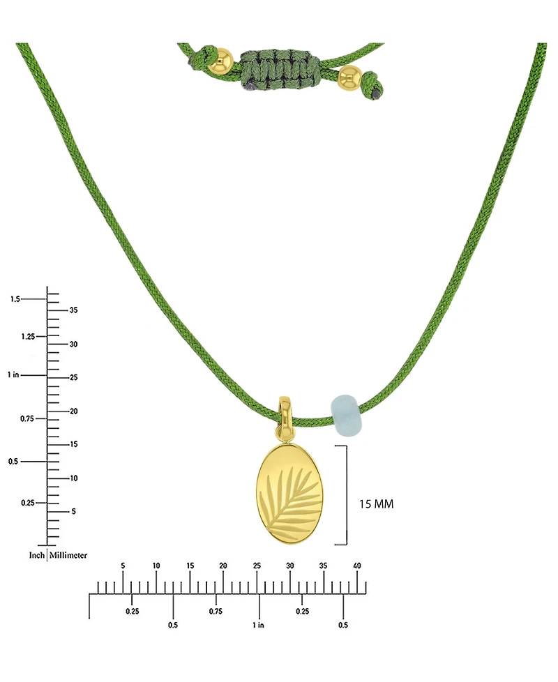 Roxy Waterproof Yellow Leaves Green Aventurine Adjustable Necklace