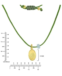 Roxy Waterproof Yellow Leaves Green Aventurine Adjustable Necklace