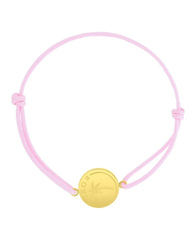 Roxy Waterproof Yellow Rd Heart Palm Tree Pattern Charm Adjustable Bracelet