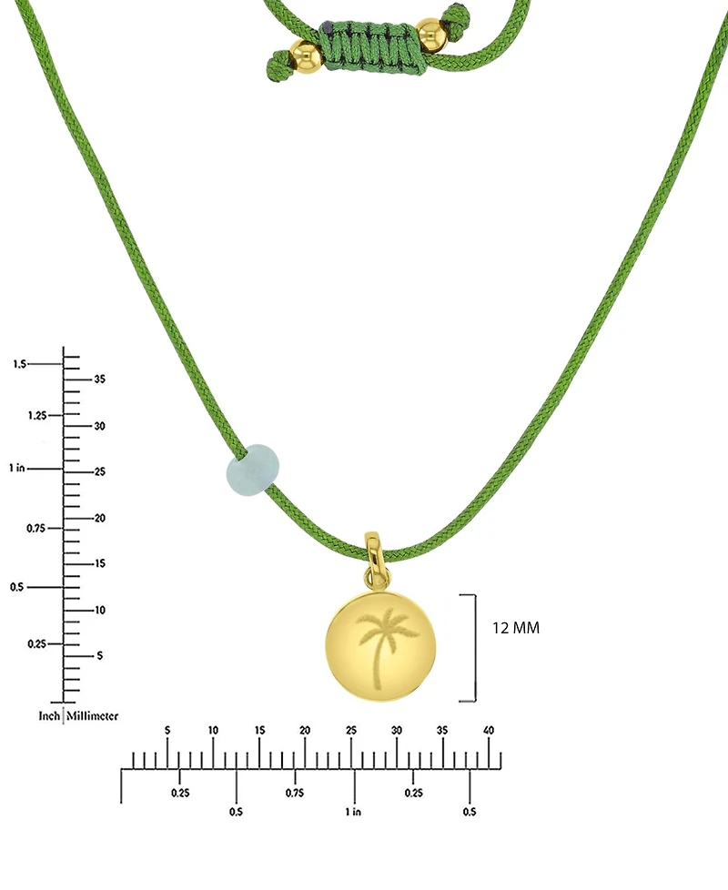 Roxy Waterproof Yellow Heart Green Aventurine Adjustable Necklace
