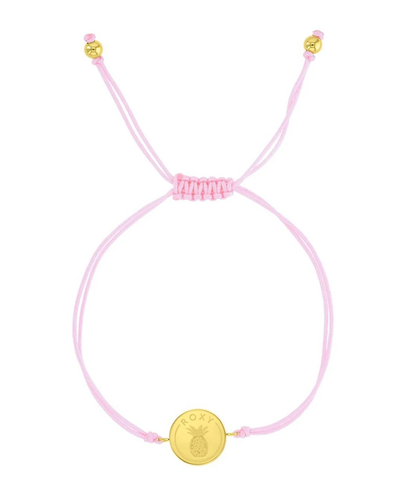 Roxy Waterproof Yellow Pineapple Rd Charm Adjustable Bracelet