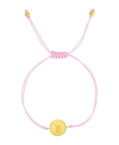 Roxy Waterproof Yellow Pineapple Rd Charm Adjustable Bracelet