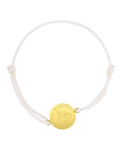 Roxy Waterproof Yellow Heart Pineapple Rd Charm Adjustable Bracelet