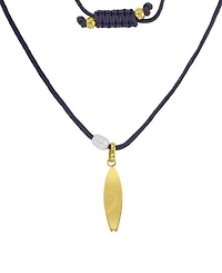 Roxy Waterproof Yellow Surfboard Pearl Adjustable Necklace
