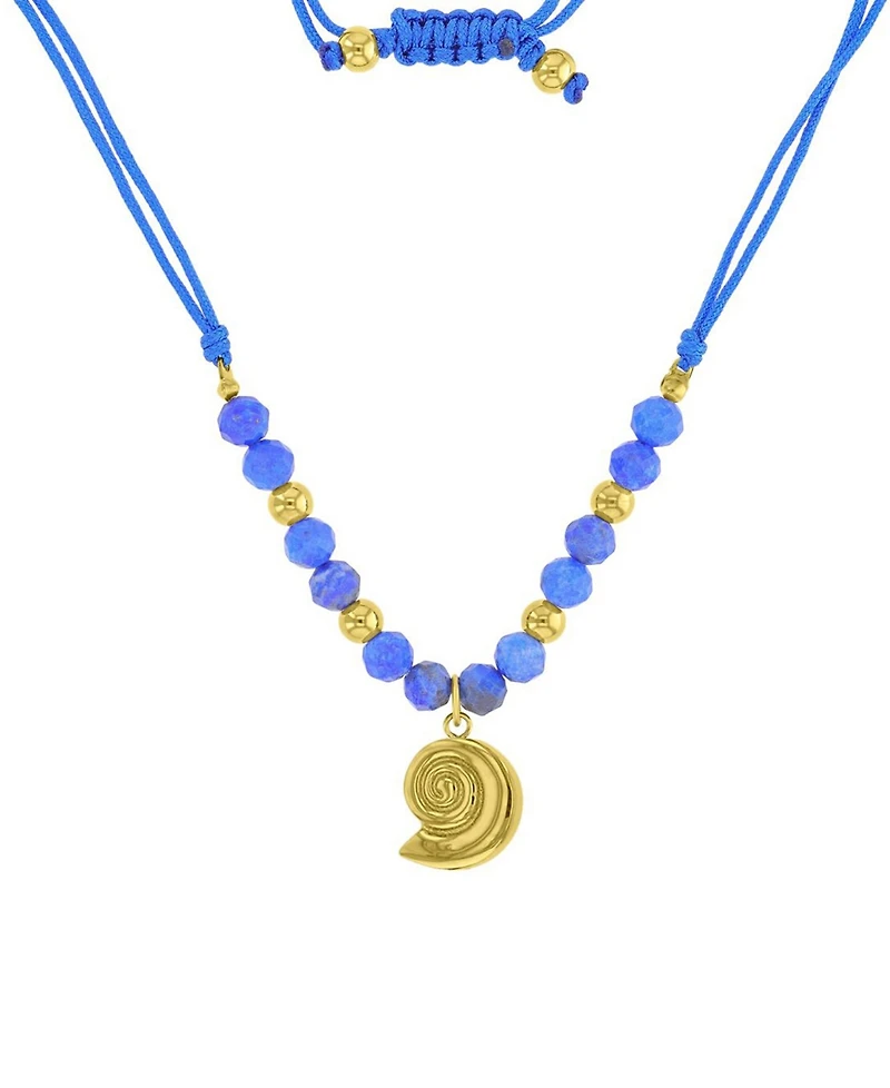 Roxy Waterproof Yellow Beads Labradorite Adjustable Necklace