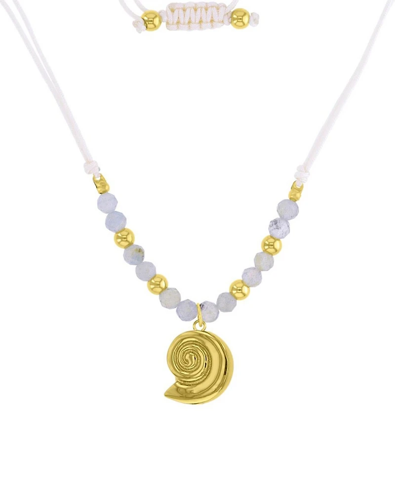 Roxy Waterproof Yellow Beads Labradorite Adjustable Necklace