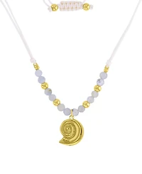 Roxy Waterproof Yellow Beads Labradorite Adjustable Necklace