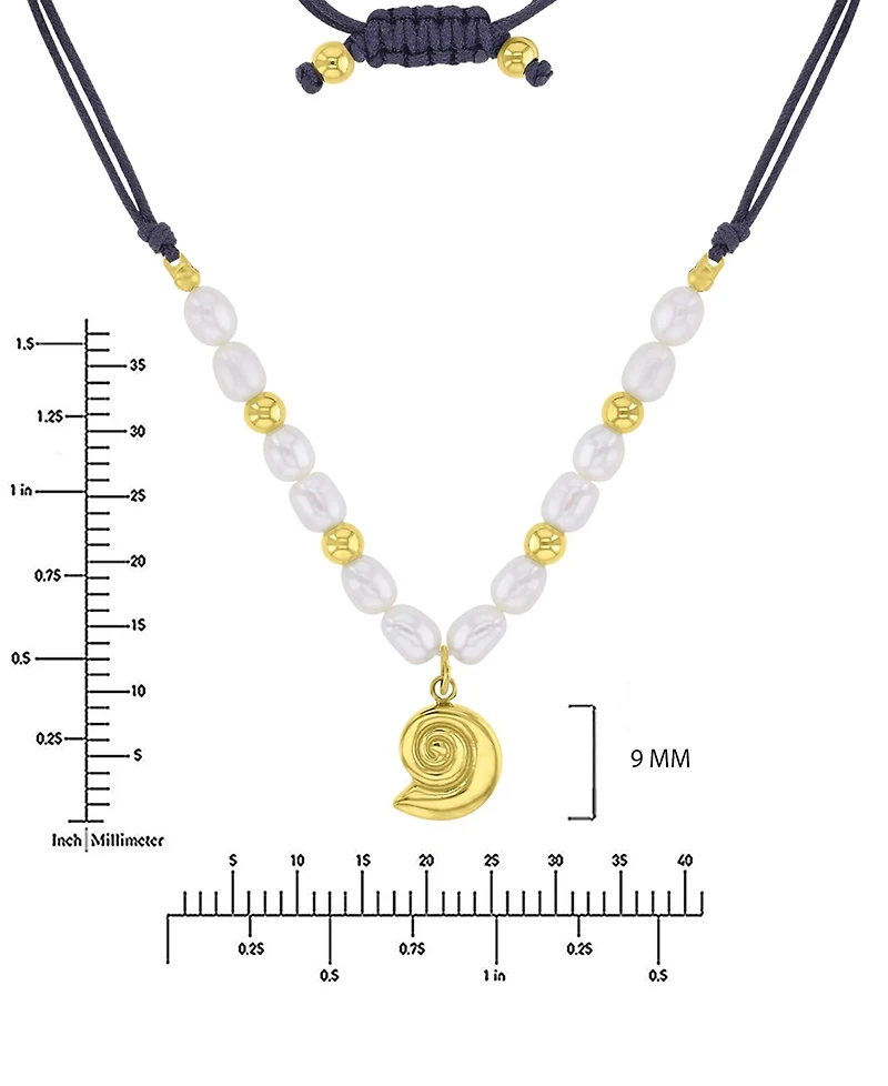 Roxy Waterproof Yellow Beads Pearl Adjustable Necklace