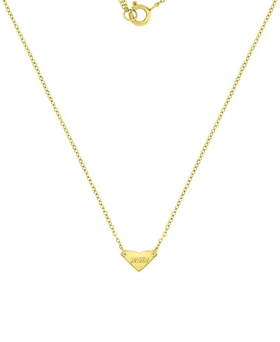 Roxy Waterproof Yellow Heart 16+1+1'' Necklace
