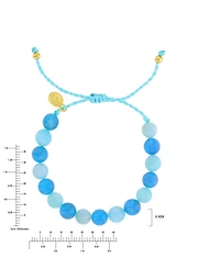 Roxy Brass Yellow Amazonite Beads Adjustable Bracelet