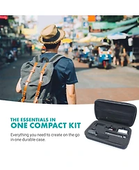 Movo uVlogger Vlogging Kit for iPhone 15 and up with Light, Mic, Phone Mount, Tripod (Usb-c)