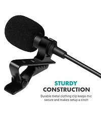 Movo uLav-l Digital Lavalier Omnidirectional Clip on Microphone with Usb-c Connector