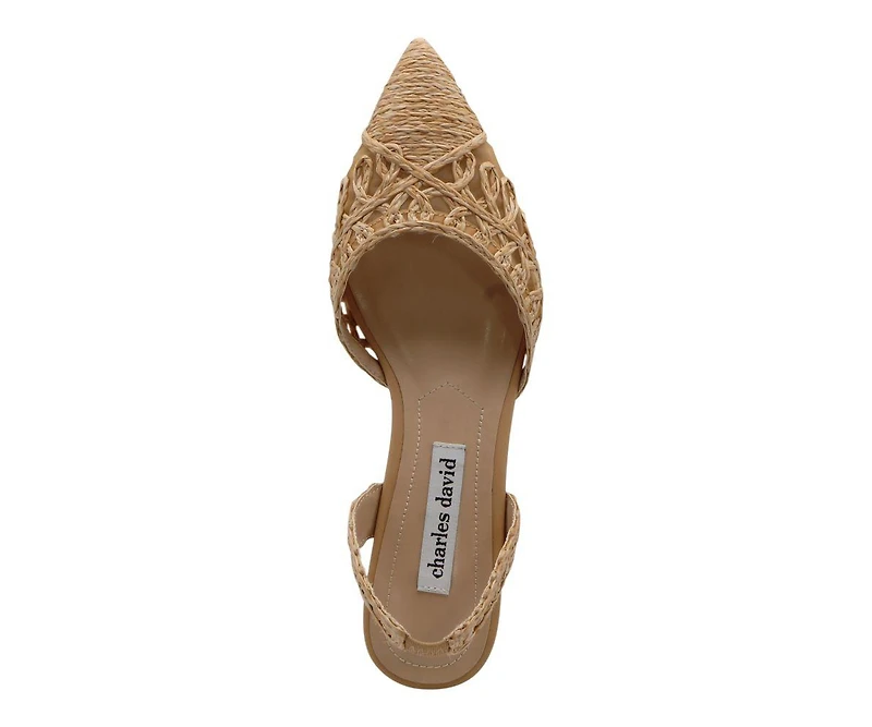 Charles David Womens Artiste Slingback Kitten Heel
