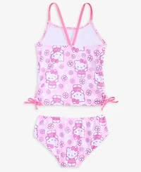 Dreamwave Hello Kitty Girls' 4-6X Printed 2-Piece Swimsuit