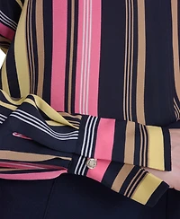 Tommy Hilfiger Women's Stripe Long-Sleeve Popover Top