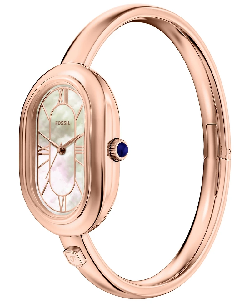 Fossil Women's Sloan Three-Hand Rose Gold-Tone Stainless Steel Watch, 24mm