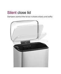 5.3 Gallon / 20L Rectangular Stainless Steel Indoor/Outdoor Trash Can