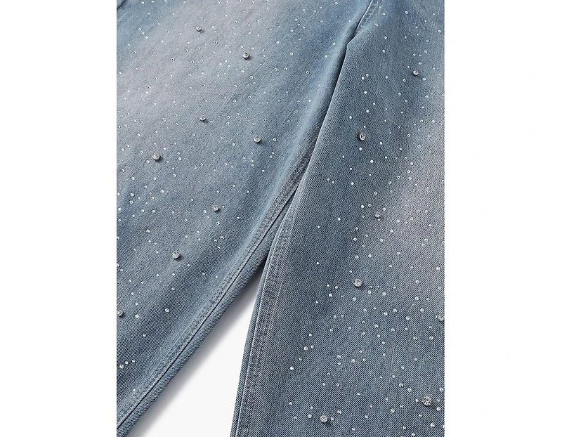 Aelfric Eden Women's Rhinestone Baggy Jeans