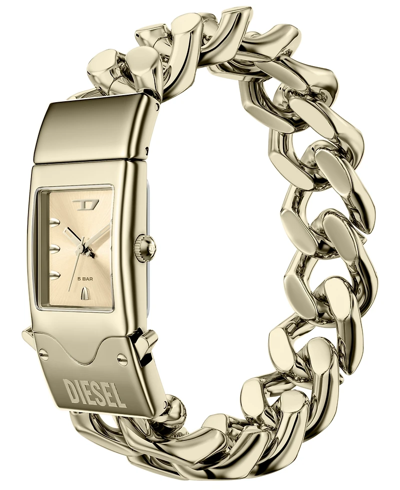 Diesel Men's Closer Quartz Three-Hand Gold Stainless Steel Watch, 22mm