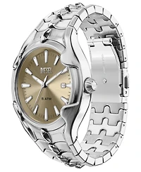 Diesel Men's Vert Quartz Three-Hand Date Silver Stainless Steel Watch, 45mm