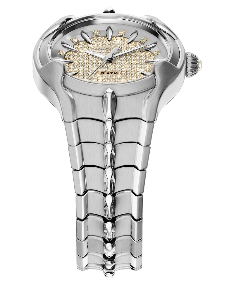 Diesel Women's Vert Quartz Three-Hand Silver Stainless Steel Watch, 32mm