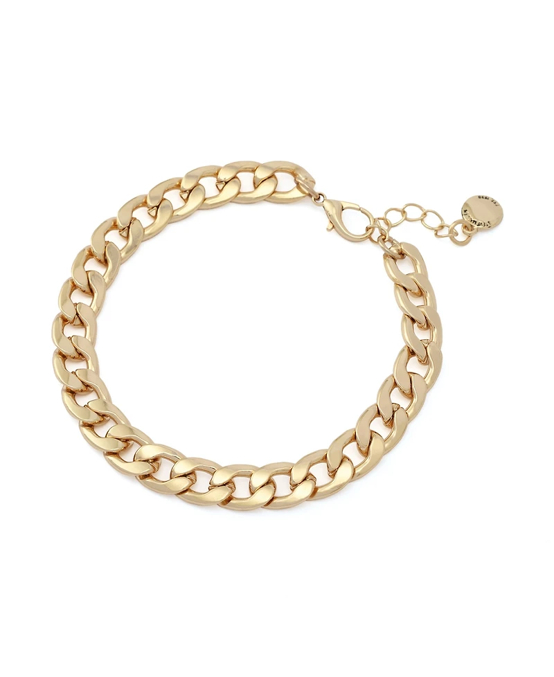 Steve Madden Faceted Curb Chain Anklet