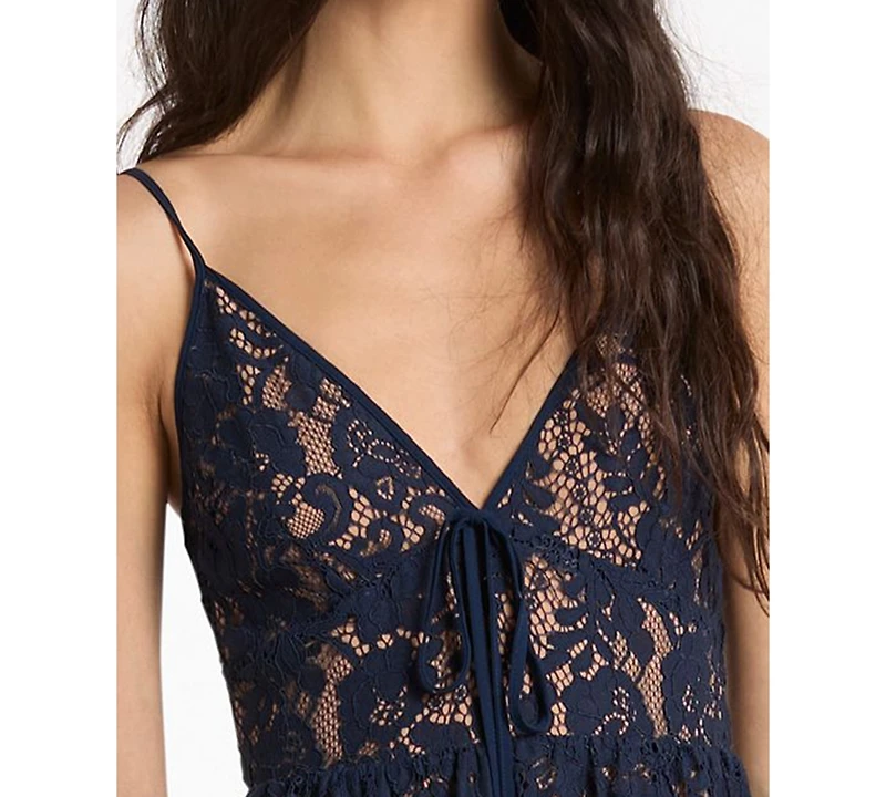 Michael Kors Women's Corded Lace V-Neck Maxi Dress