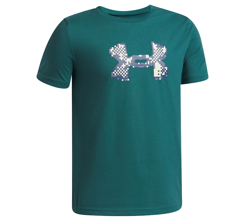 Under Armour Boys' 8-20 Pixel Logo Regular Fit T-Shirt