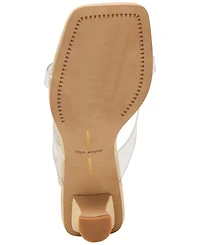 Dolce Vita Women's Brevel Vinyl Jelly Thong Low Block Heel Dress Sandals