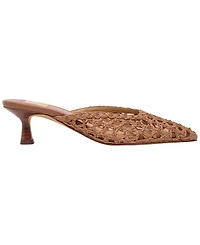 Dolce Vita Women's Cleo Loop Raffia Kitten Heel Mule Pumps