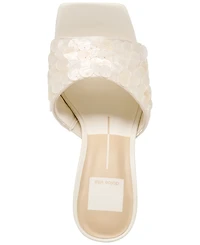 Dolce Vita Women's Nandy Confetti Shell Embellished Slide High Heel Dress Sandals