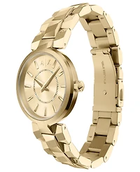 Armani Exchange Women's Quartz Two-Hand Gold Stainless Steel Watch, 34mm