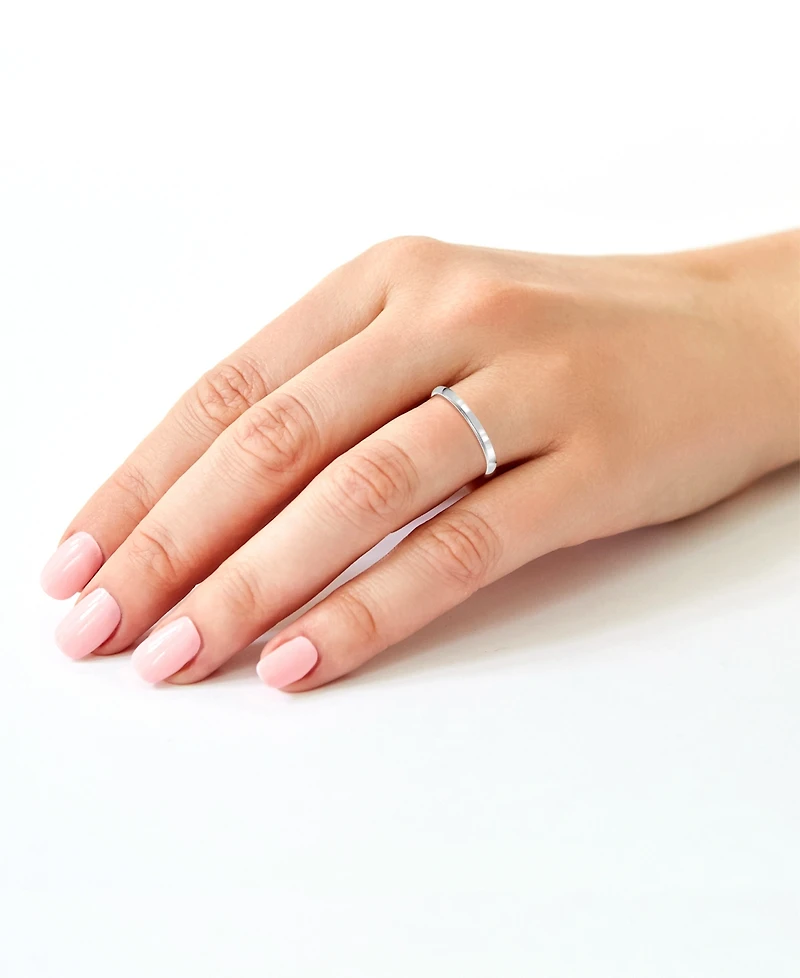 Macy's 2mm Wedding Band Ring 10k White Gold (Also Yellow Gold)