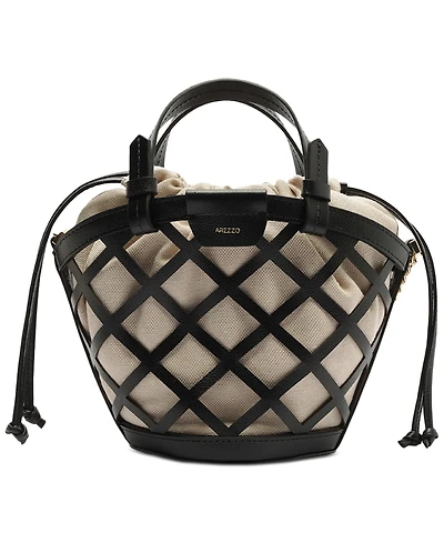 Arezzo Petra Mini Leather Bucket Bag