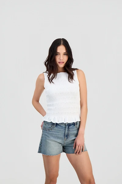 And Now This Women's Smocked Peplum Top, Macy's Exclusive