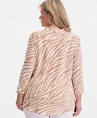 Jm Collection Plus Lush V-Neck Top, Macy's Exclusive