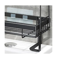 Homfan 4.7" h Multifunctional Bathroom Storage Cabinet Space Saver No Drilling Installation