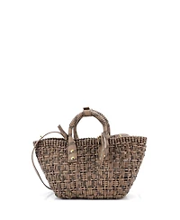 Pre-Owned Balenciaga Xs Bistro Panier Bag Bb Monogram Coated Canvas