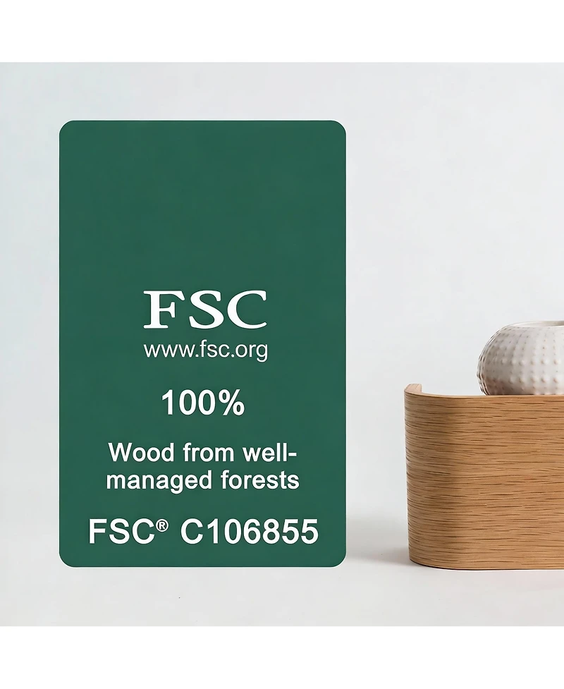 Yigii Modern Wall Coat Rack - 5 Hooks, Oak Veneer, Minimalist Design