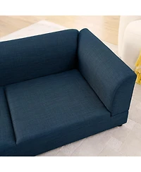 Zeus & Ruta Oversized Pet Sofa for Medium/Large Dogs, Dark Blue, 56.5"26"17"