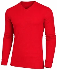 Galaxy By Harvic Men's Long-Sleeve Waffle-Knit V-Neck Thermal T-Shirt
