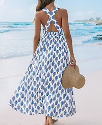 Cupshe Women's Jet Life Geo Maxi Beach Dress