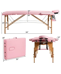 Sugift Portable Adjustable Facial Spa Bed with Carry Case