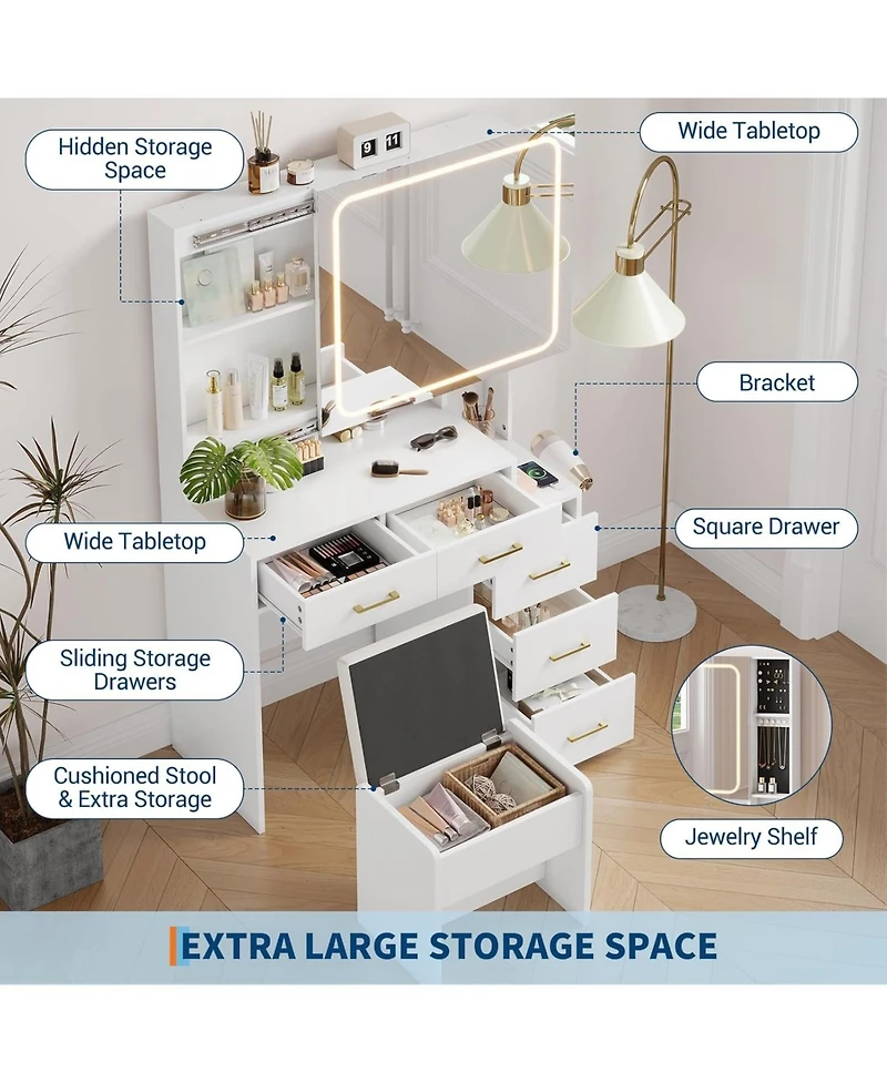 Gaomon Vanity Desk Mirror and Lights