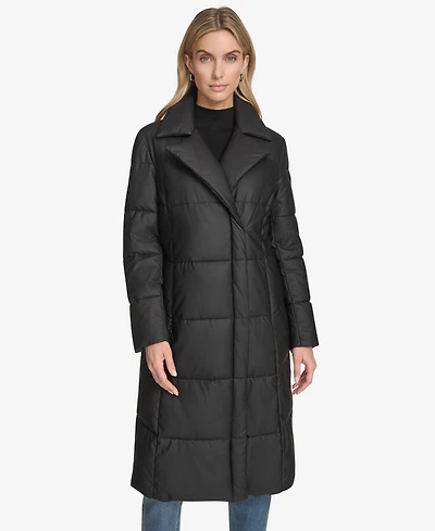 Andrew Marc Women's Farren Quilted Faux Leather Puffer