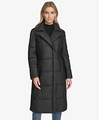 Andrew Marc Women's Farren Quilted Faux Leather Puffer
